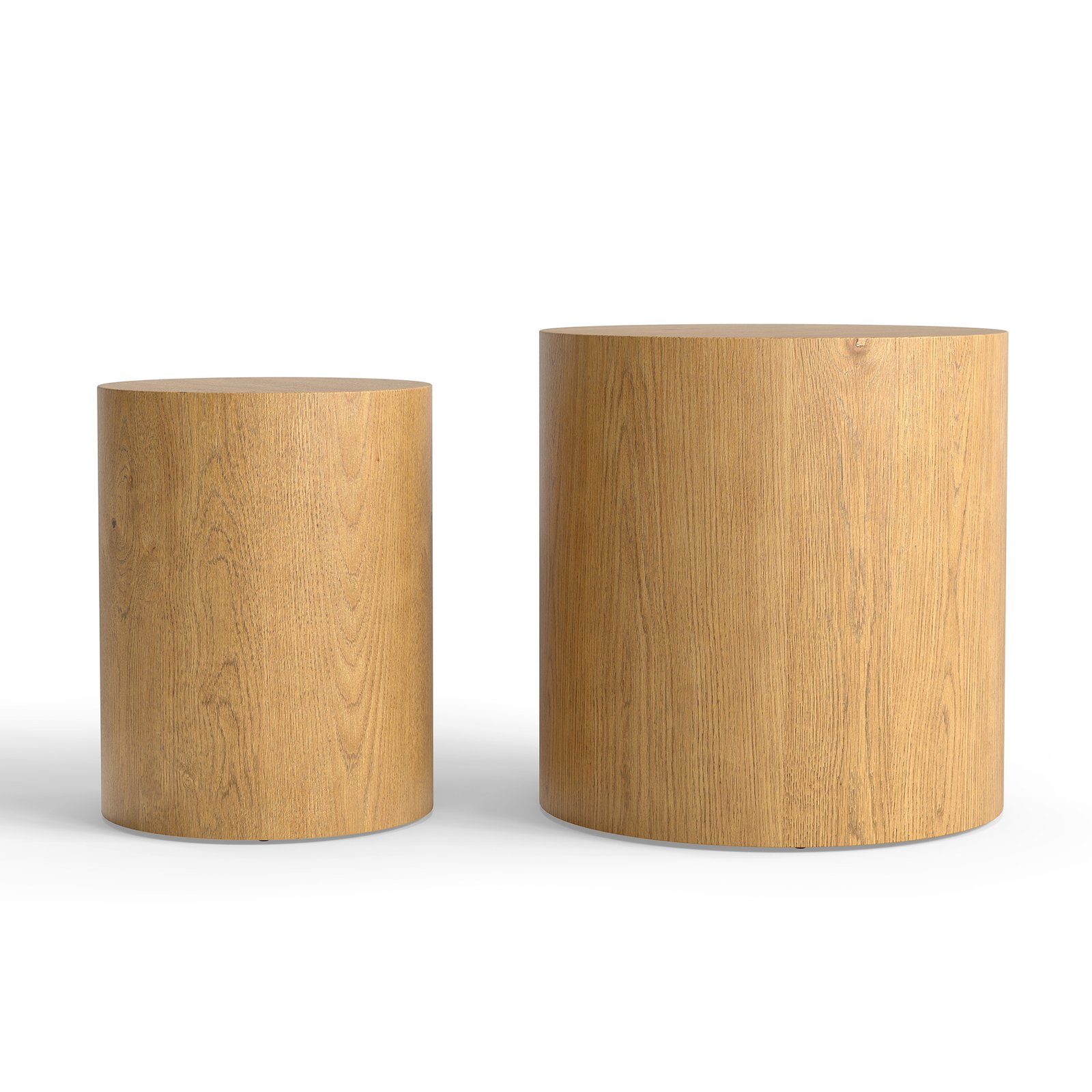 Modern Round Nesting Coffee Table Set of 2 – Space-Saving Wood Tables for Living Room - Image 3