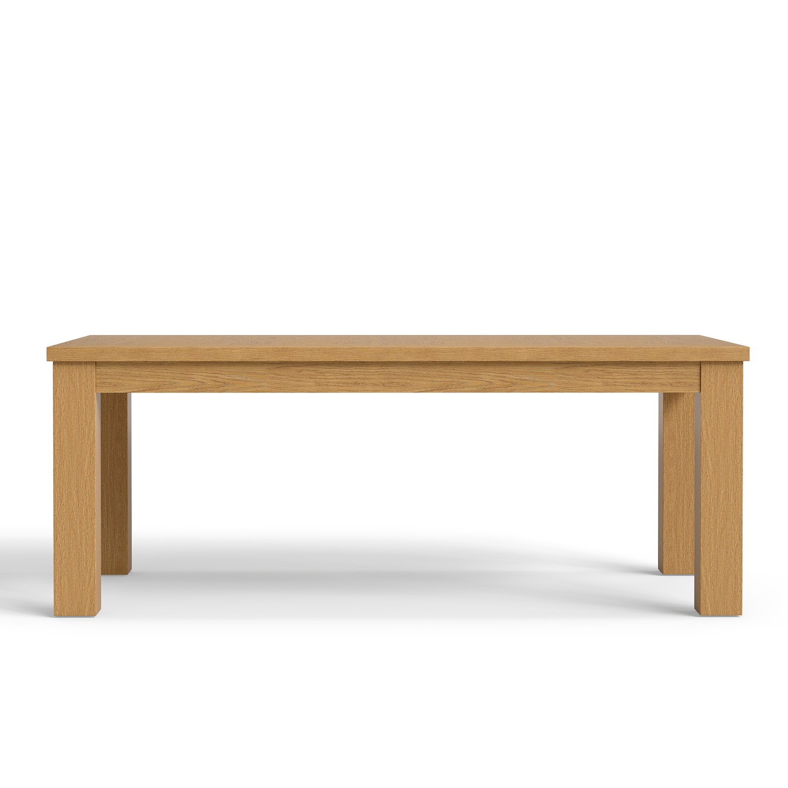 Mid-Century Modern Dining Table with Handcrafted Diamond Inlay Top, Solid Wood Dining Table for 6-8 People