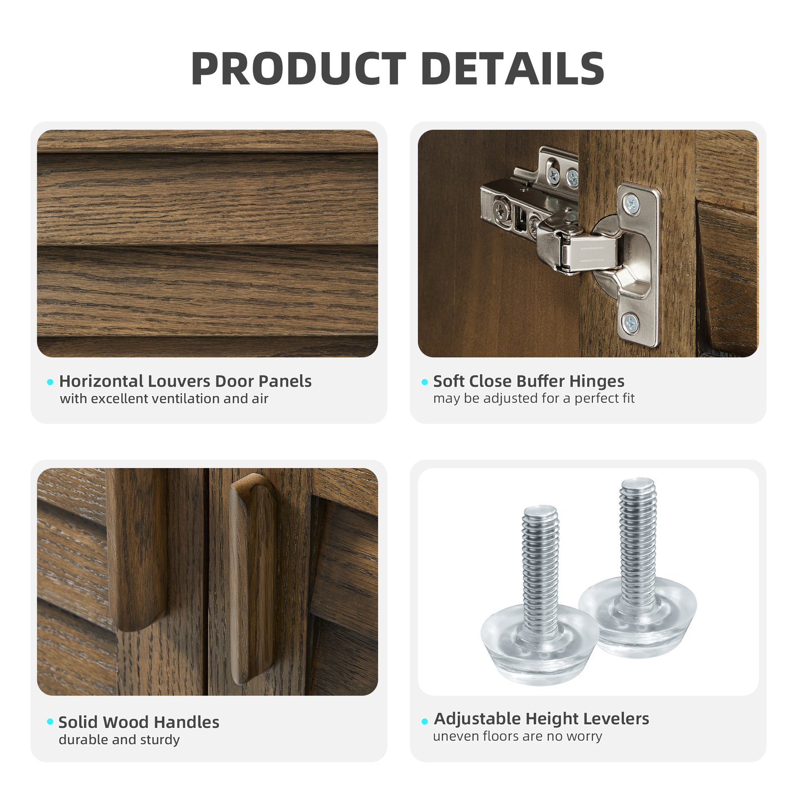 36" Solid Wood Bathroom Vanity with Quartz Countertop & Pull-Out Storage Drawer in Brown - Image 5