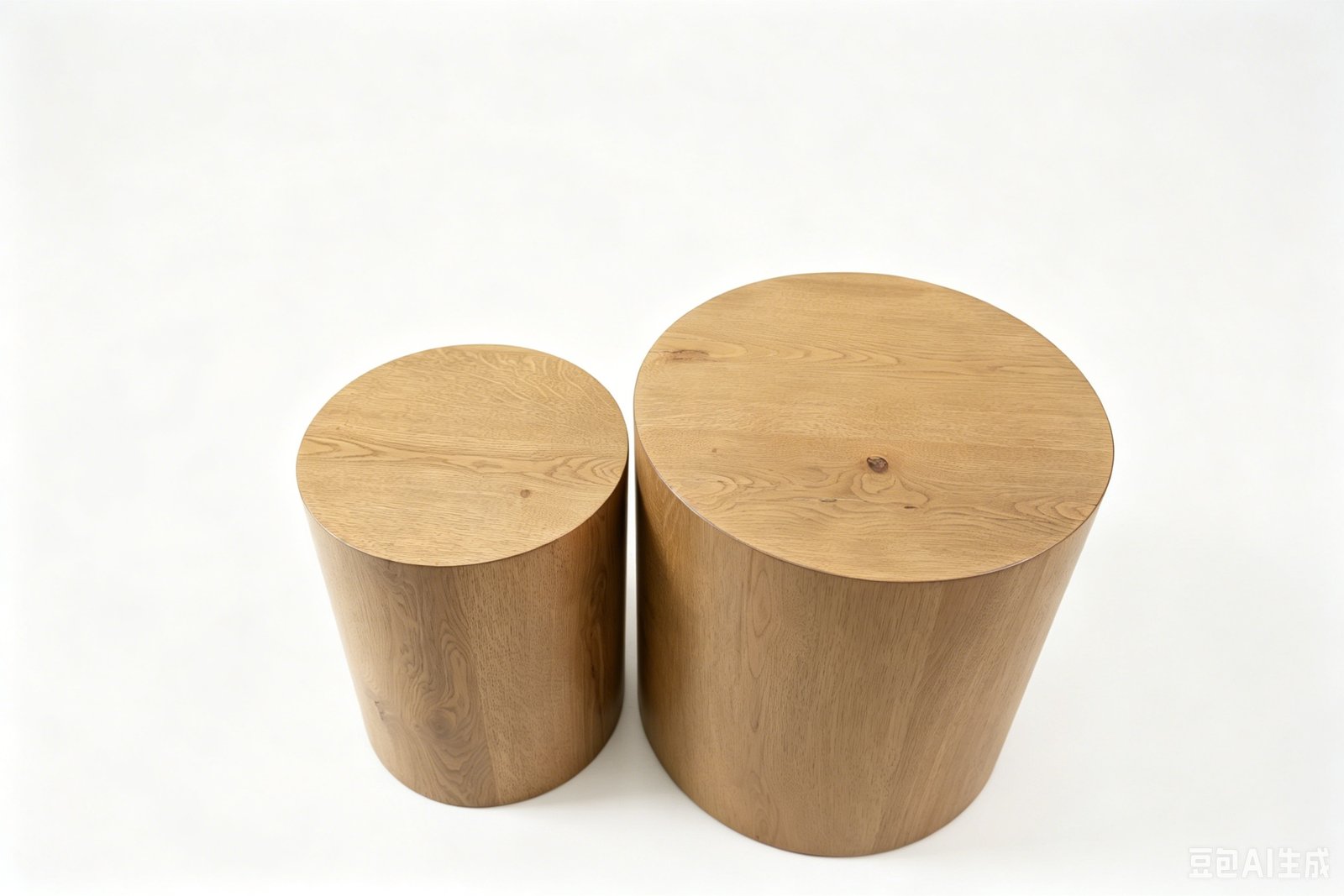 Modern Round Nesting Coffee Table Set of 2 – Space-Saving Wood Tables for Living Room - Image 5