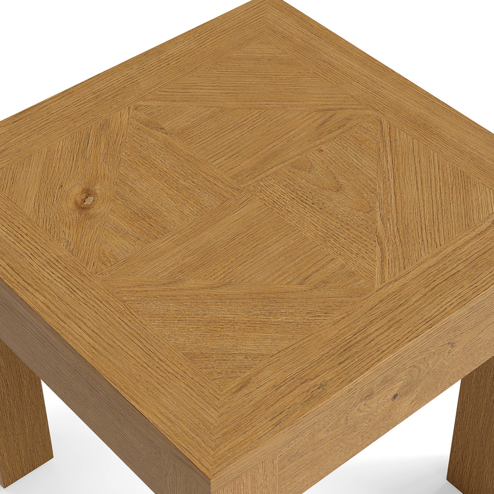 Modern Solid Wood End Table with Diamond Inlay Drawer | OEM & Wholesale Furniture Manufacturer - Image 5