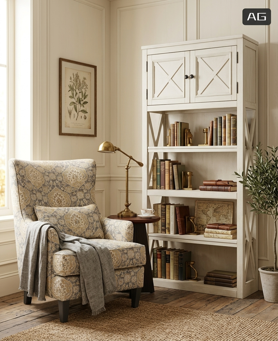 Traditional Upholstered Wingback Accent Chair with Paisley Fabric | Custom Lounge Chair for Living Room & Hospitality - Image 4