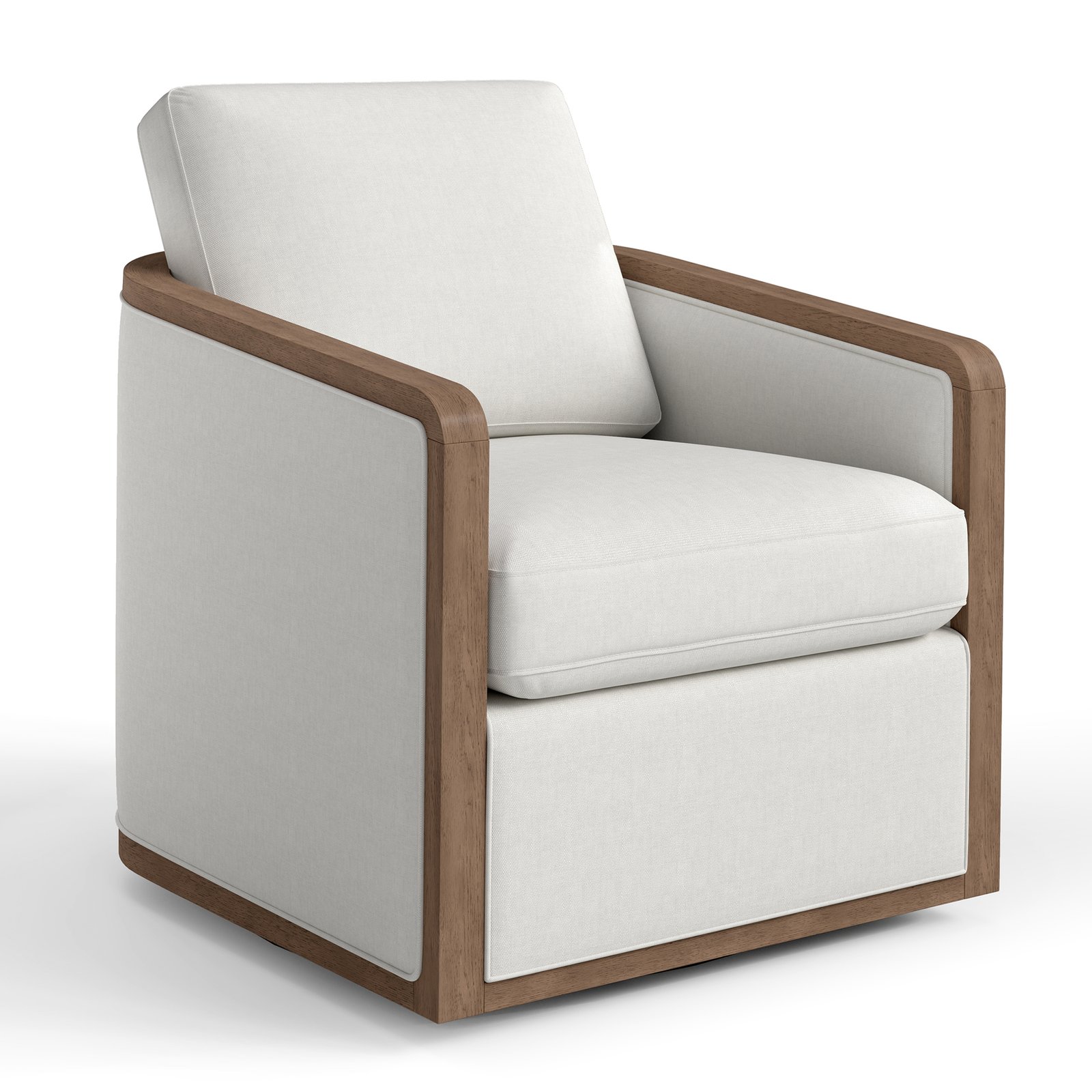 Clarisse Solid Wood Upholstered Swivel Armchair | OEM & Wholesale Supplier - Image 4