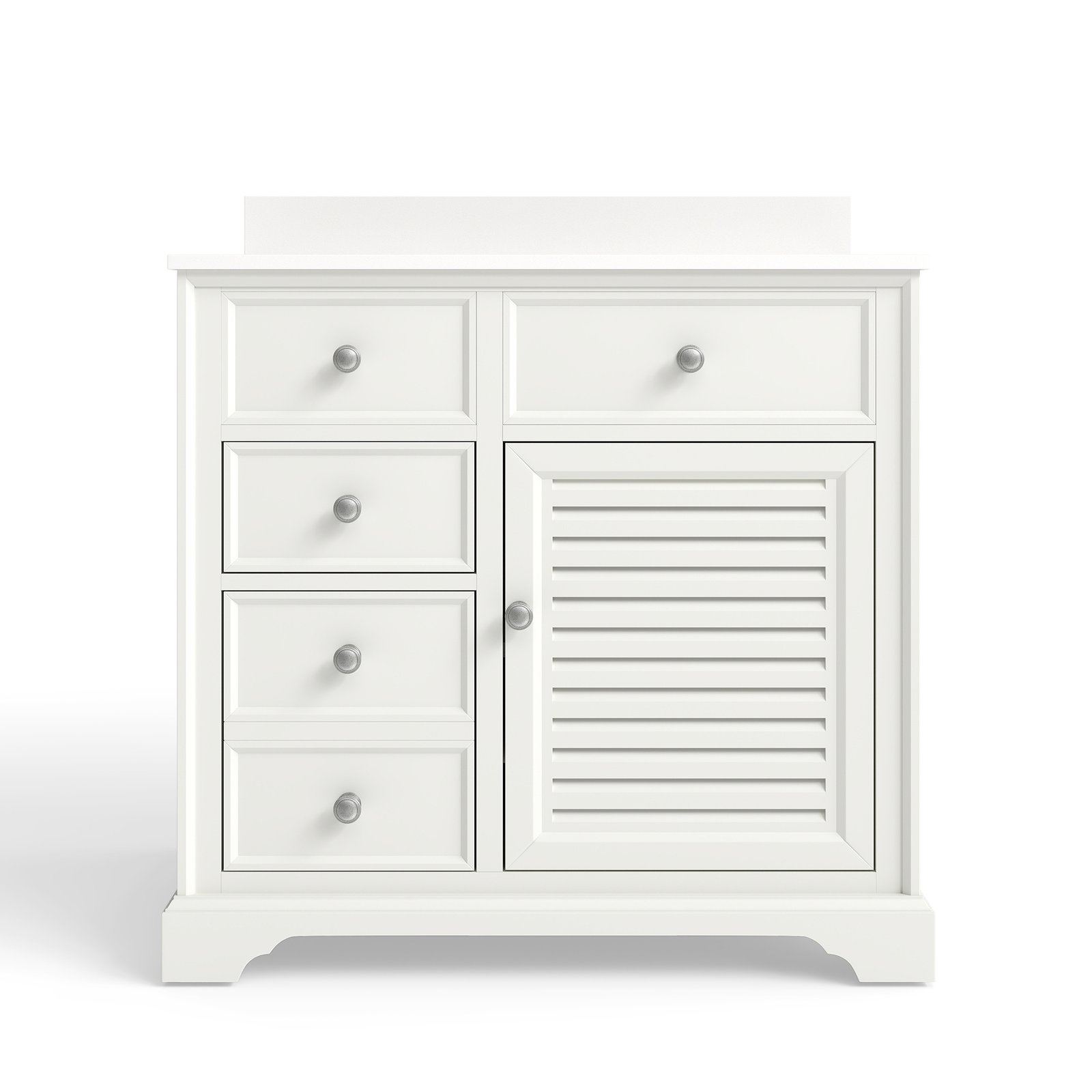 48" Solid Wood Bathroom Vanity with Quartz Countertop & Ceramic Sink | OEM & Wholesale Manufacturer - Image 6