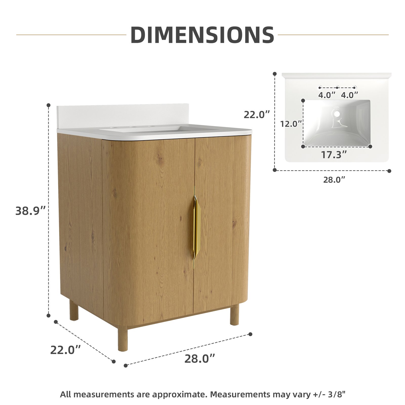 28 Inch Modern Solid Wood Bathroom Vanity with Quartz Countertop & Soft-Close Storage | OEM & Wholesale Supplier - Image 5