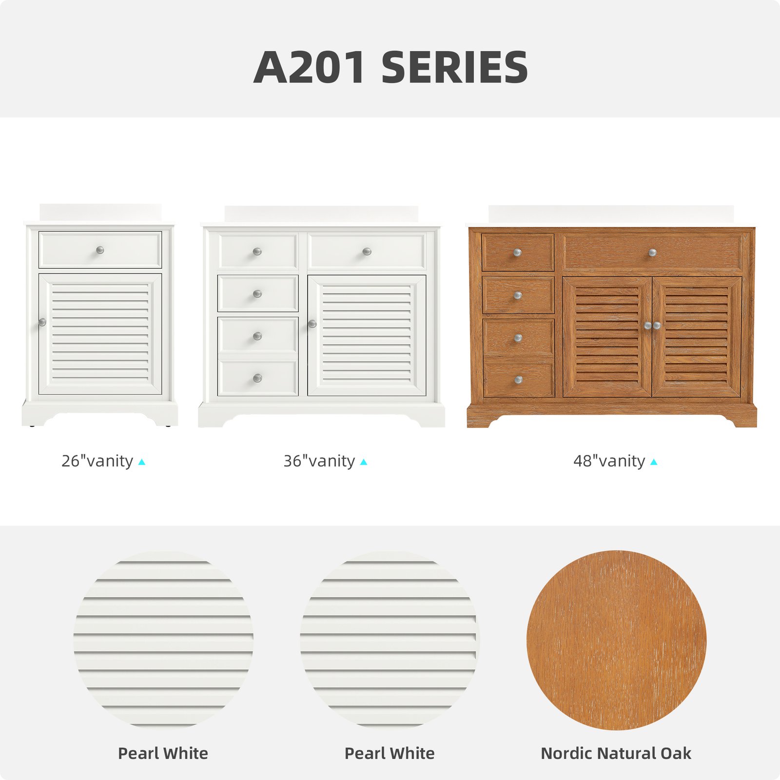 48" Solid Wood Bathroom Vanity with Quartz Countertop & Ceramic Sink | OEM & Wholesale Manufacturer - Image 5