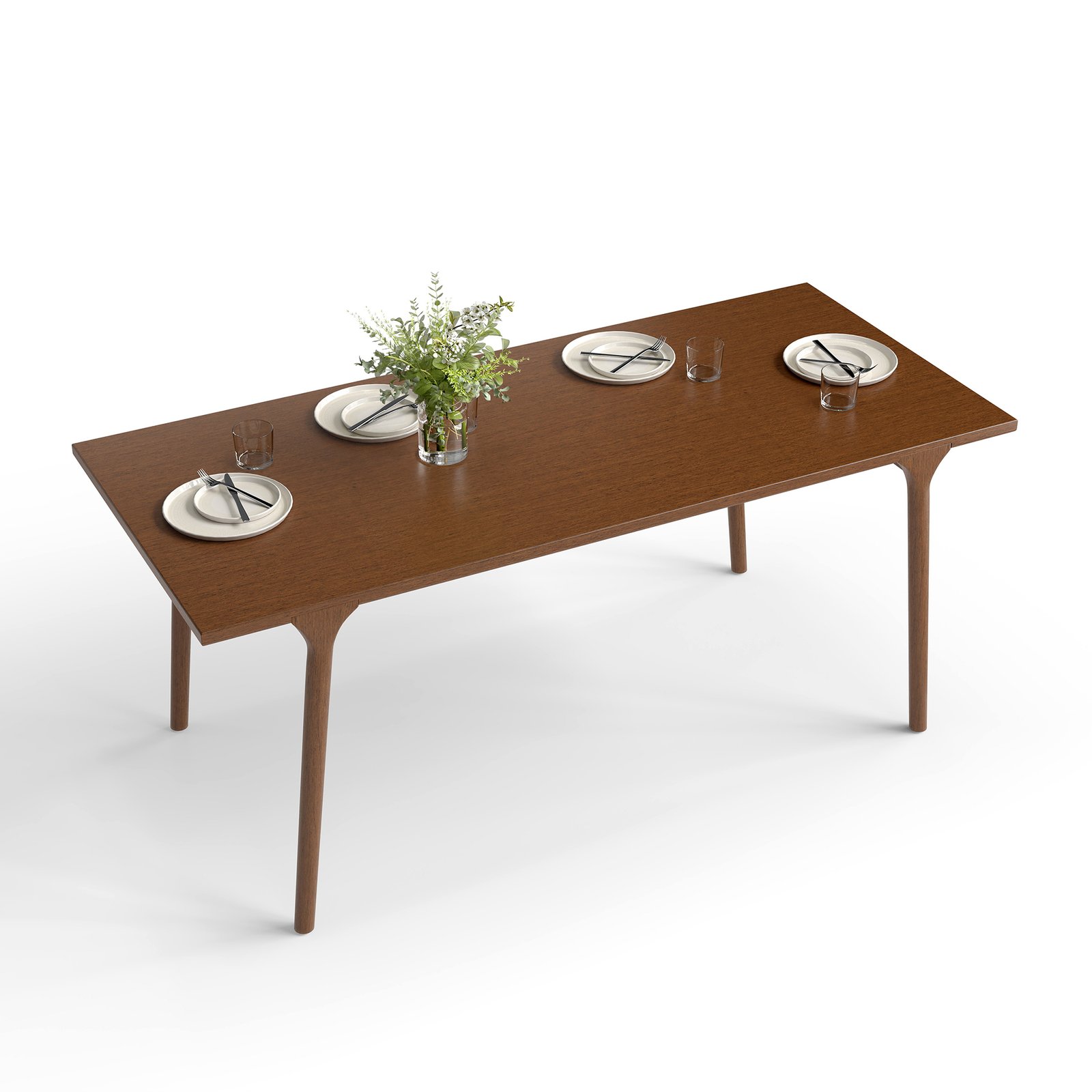 72“”Mid-Century Modern Solid Wood Dining Table for 4–8 People | OEM & Wholesale Manufacturer
