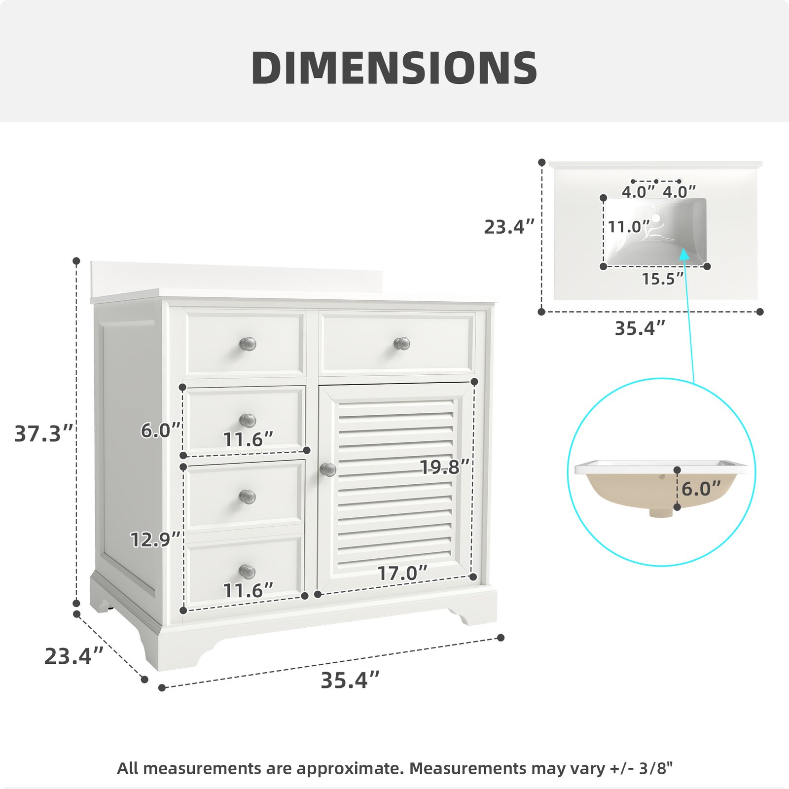 48" Solid Wood Bathroom Vanity with Quartz Countertop & Ceramic Sink | OEM & Wholesale Manufacturer - Image 8