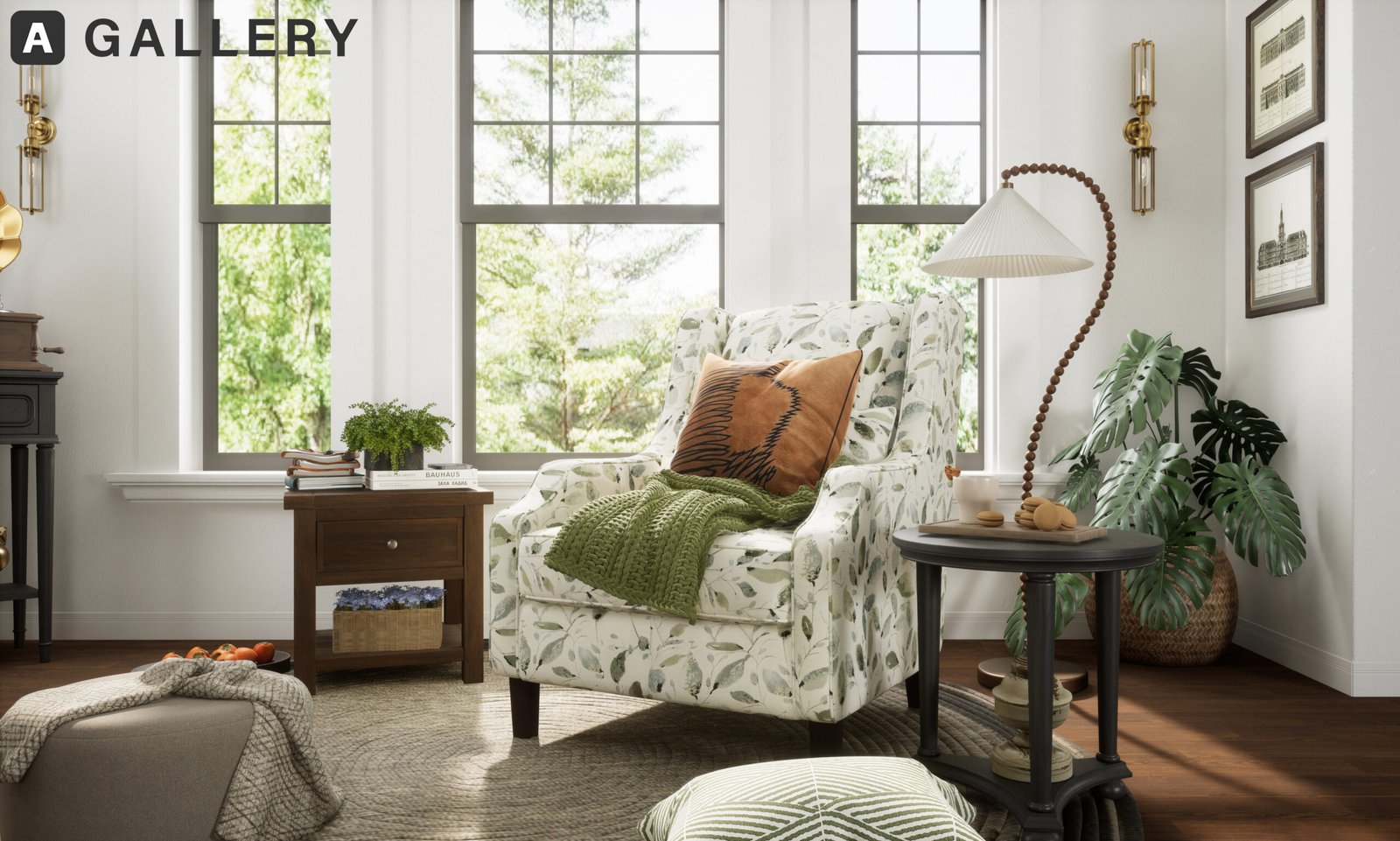 Traditional Upholstered Wingback Accent Chair with Paisley Fabric | Custom Lounge Chair for Living Room & Hospitality (Copy) - Image 2