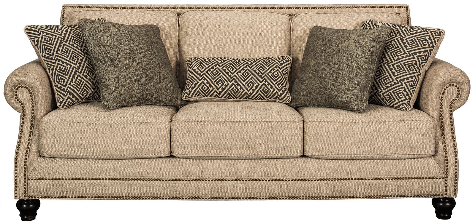 American Style Upholstered Solid Wood Sofa Set | Custom Fabric Living Room Sofa Manufacturer - Image 6