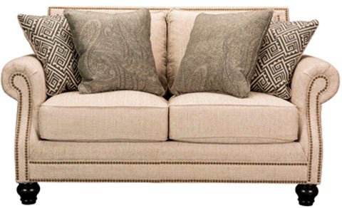 American Style Upholstered Solid Wood Sofa Set | Custom Fabric Living Room Sofa Manufacturer - Image 7