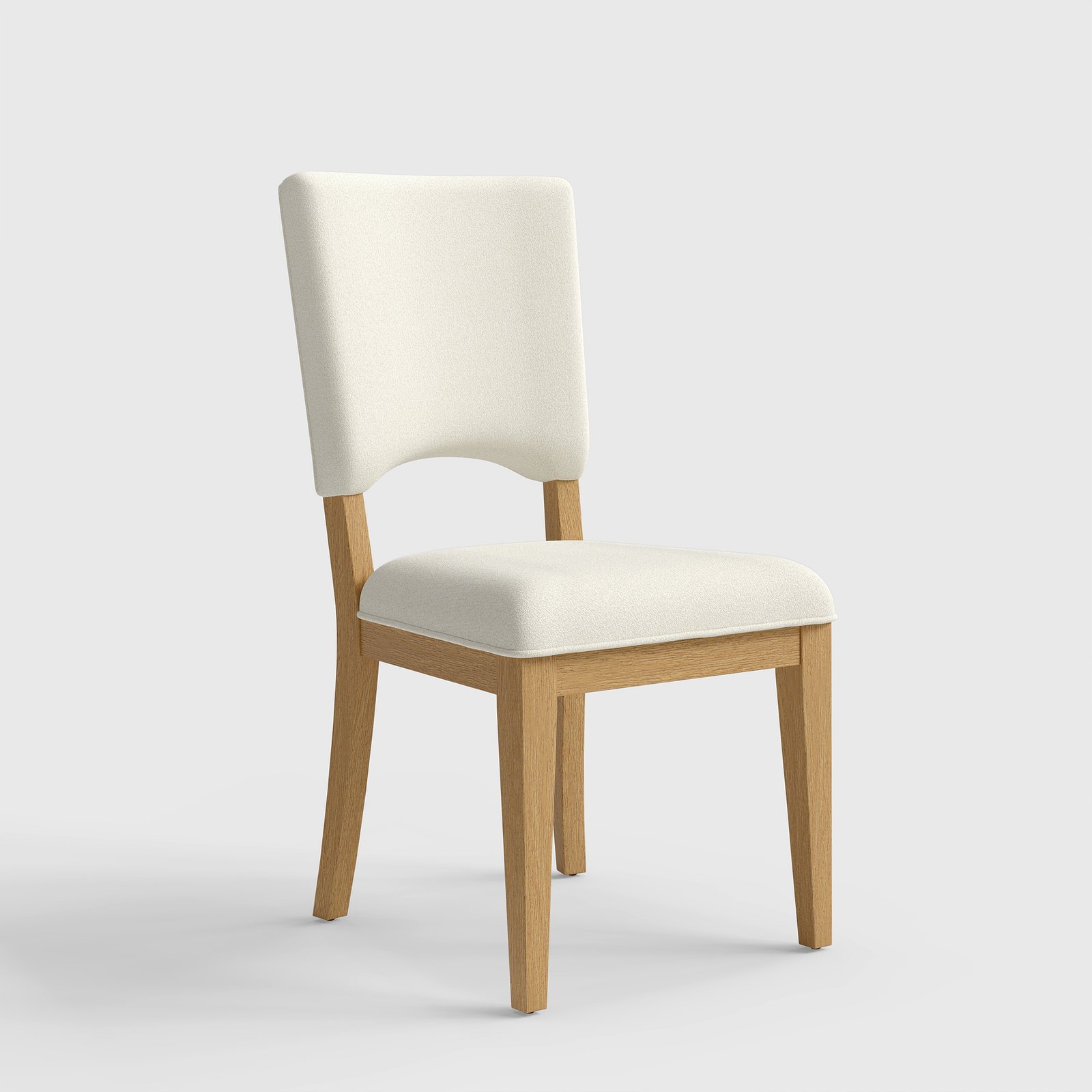 Modern Teddy Fleece Dining Chair with Solid Wood Frame | Wholesale Dining Chair Supplier - Image 3